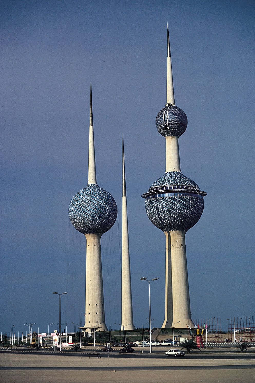 Kuwait Towers Blue Aesthetic Phone Wallpaper