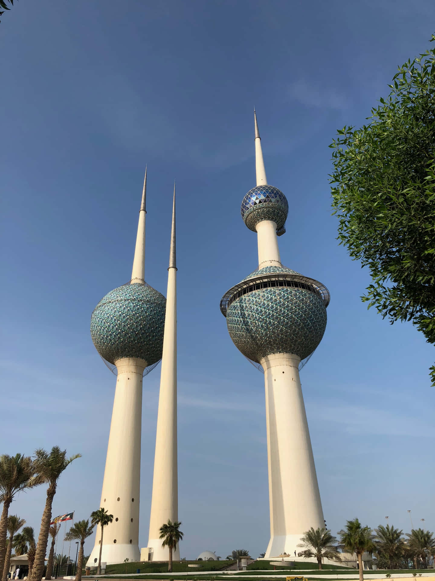 Kuwait Towers Reaching Towards Sky Wallpaper