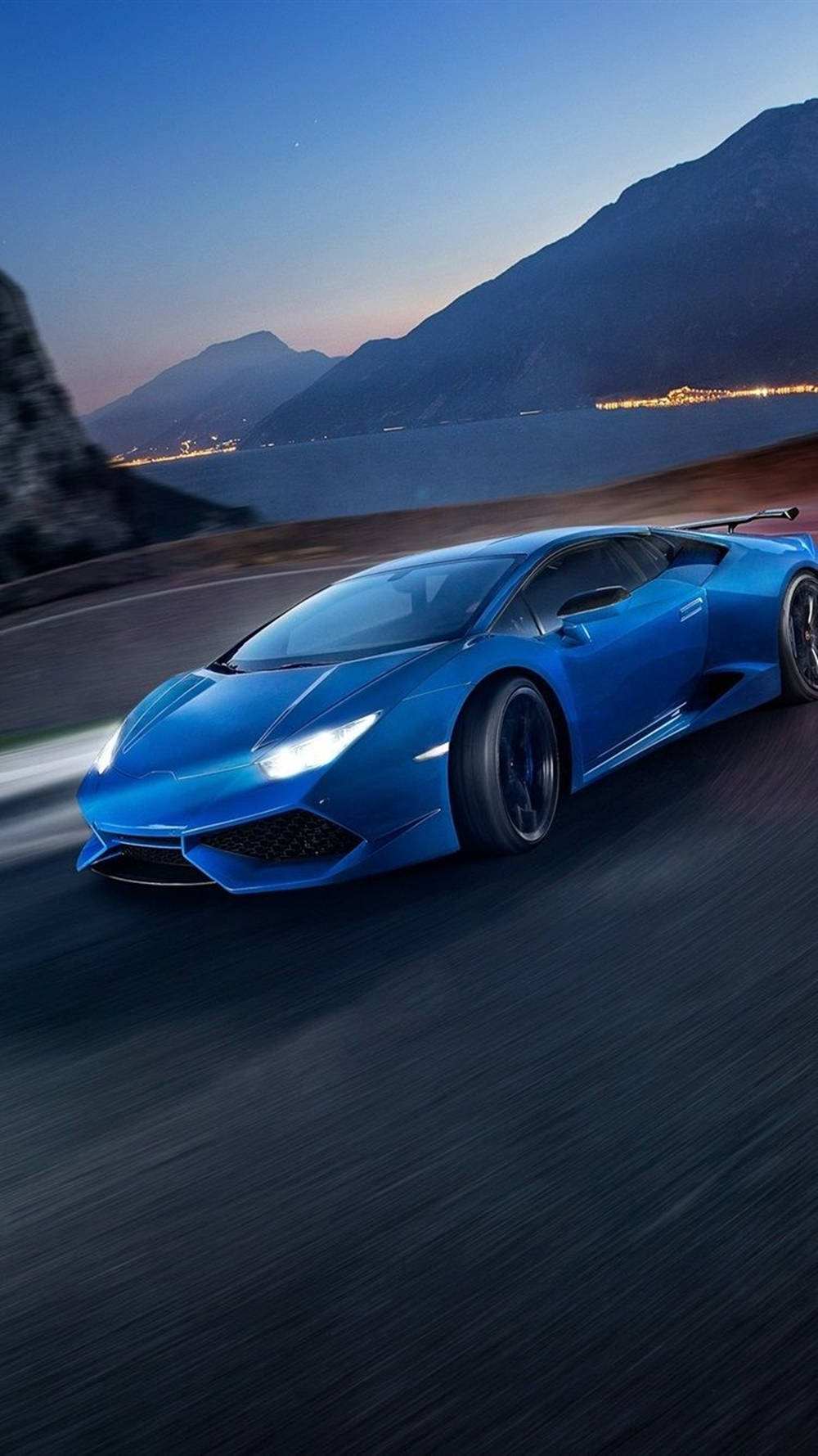 Lamborghini iPhone Blue Aesthetic Swerving Wallpaper