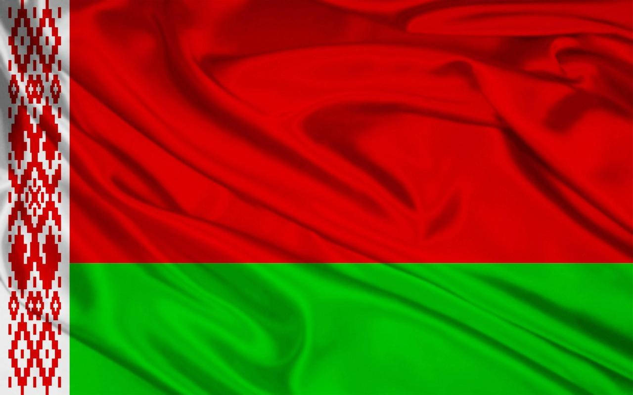 Majestic Silk Flag of Belarus Waving Wallpaper