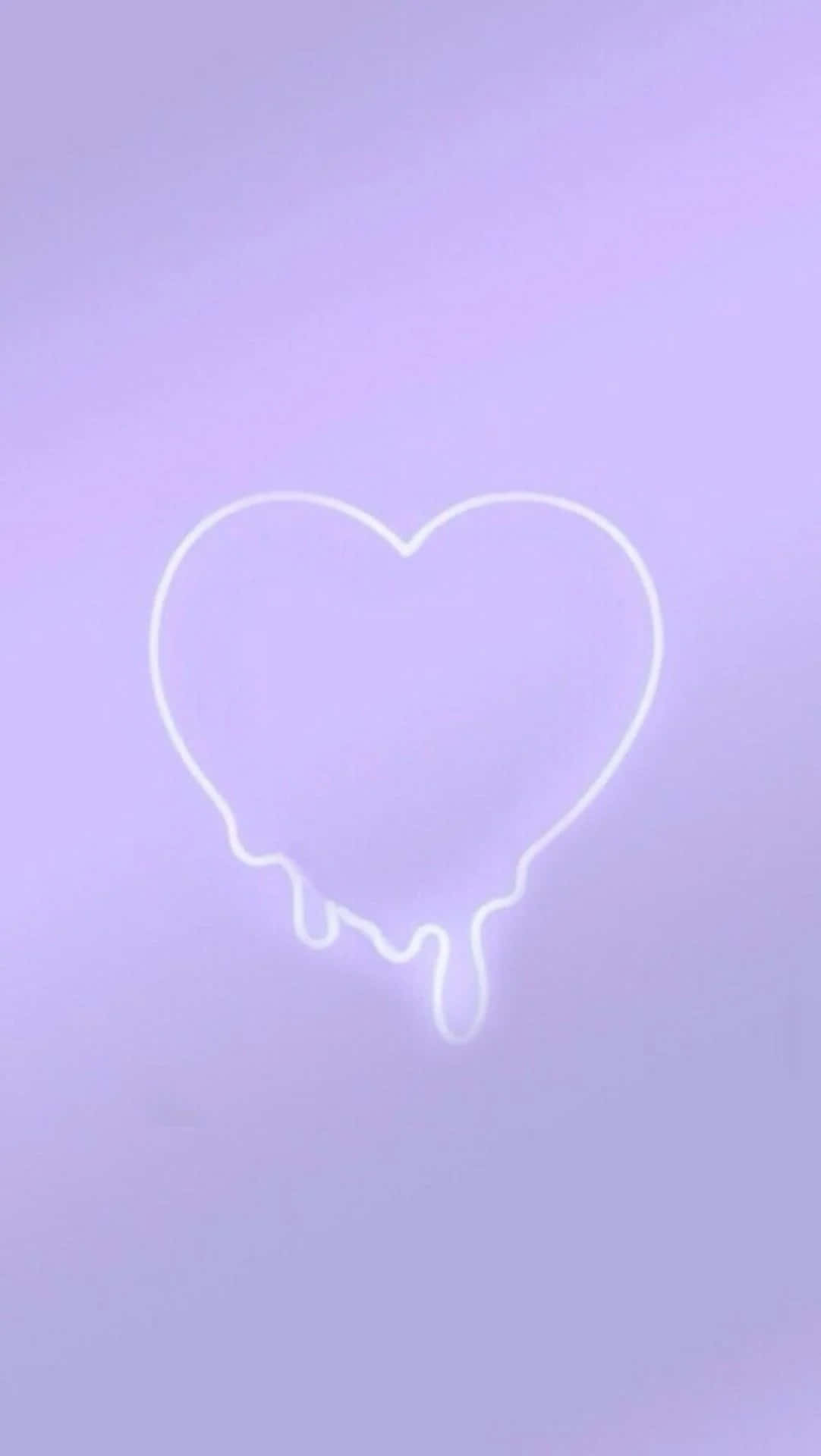 Melting Heart Lavender Pastel Purple Aesthetic Background