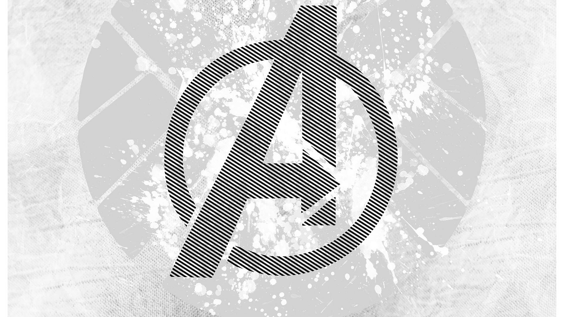 Letter A Avengers Logo In White Wallpaper