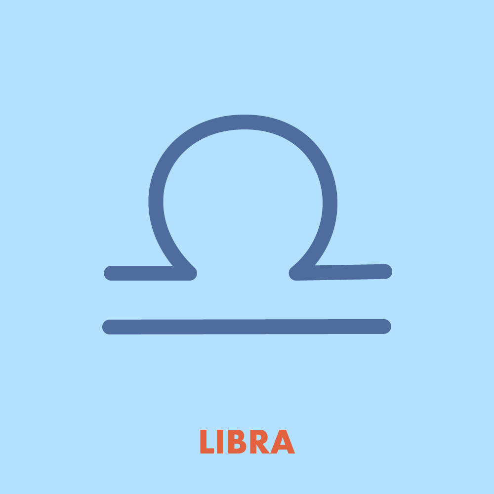 Libra Blue Symbol Wallpaper