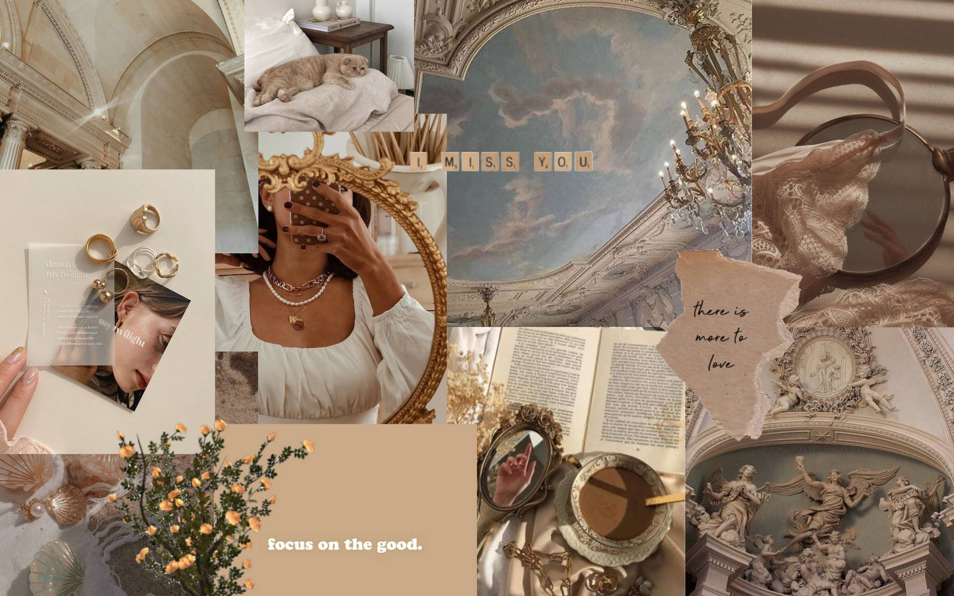 Immerse Yourself In Light Academia Aesthetic: A World Characterized By Cream Tones, Literature, And A Thirst For Knowledge. Wallpaper