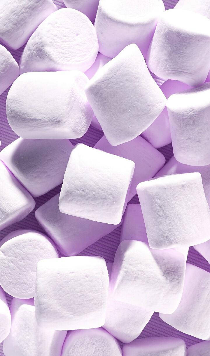 Enthralling 3D Marshmallow Render in Light Purple Hues Wallpaper