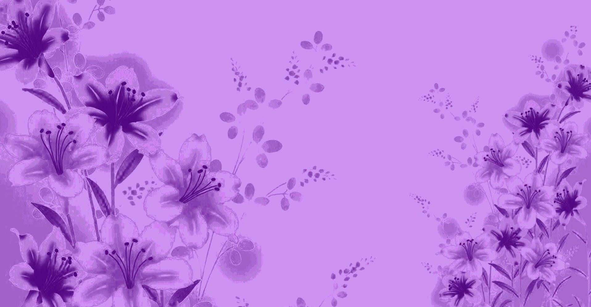 Blooming  Lavender Aesthetic Lilacs Background