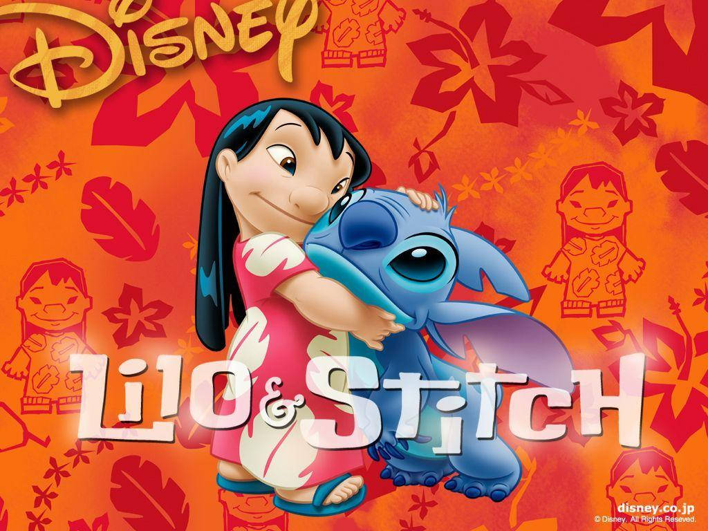 Lilo And Stitch 3d Hugging Wallpaper
