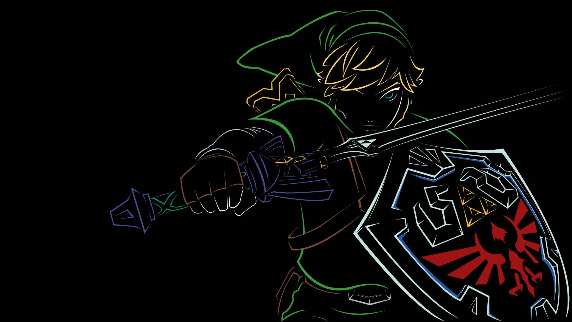 "Link takes on an epic adventure in The Legend of Zelda series." Wallpaper