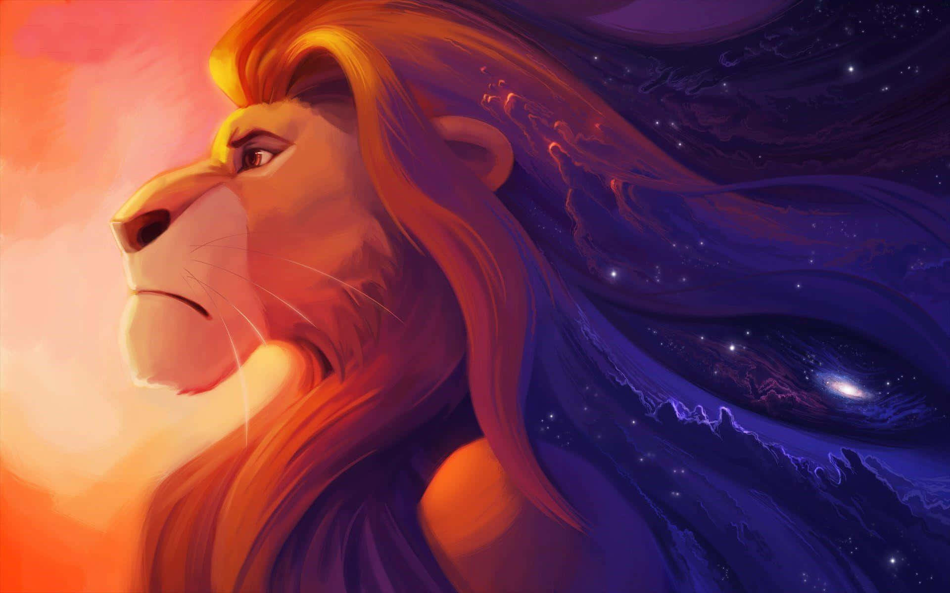 Simba Stern Look Lion King Background
