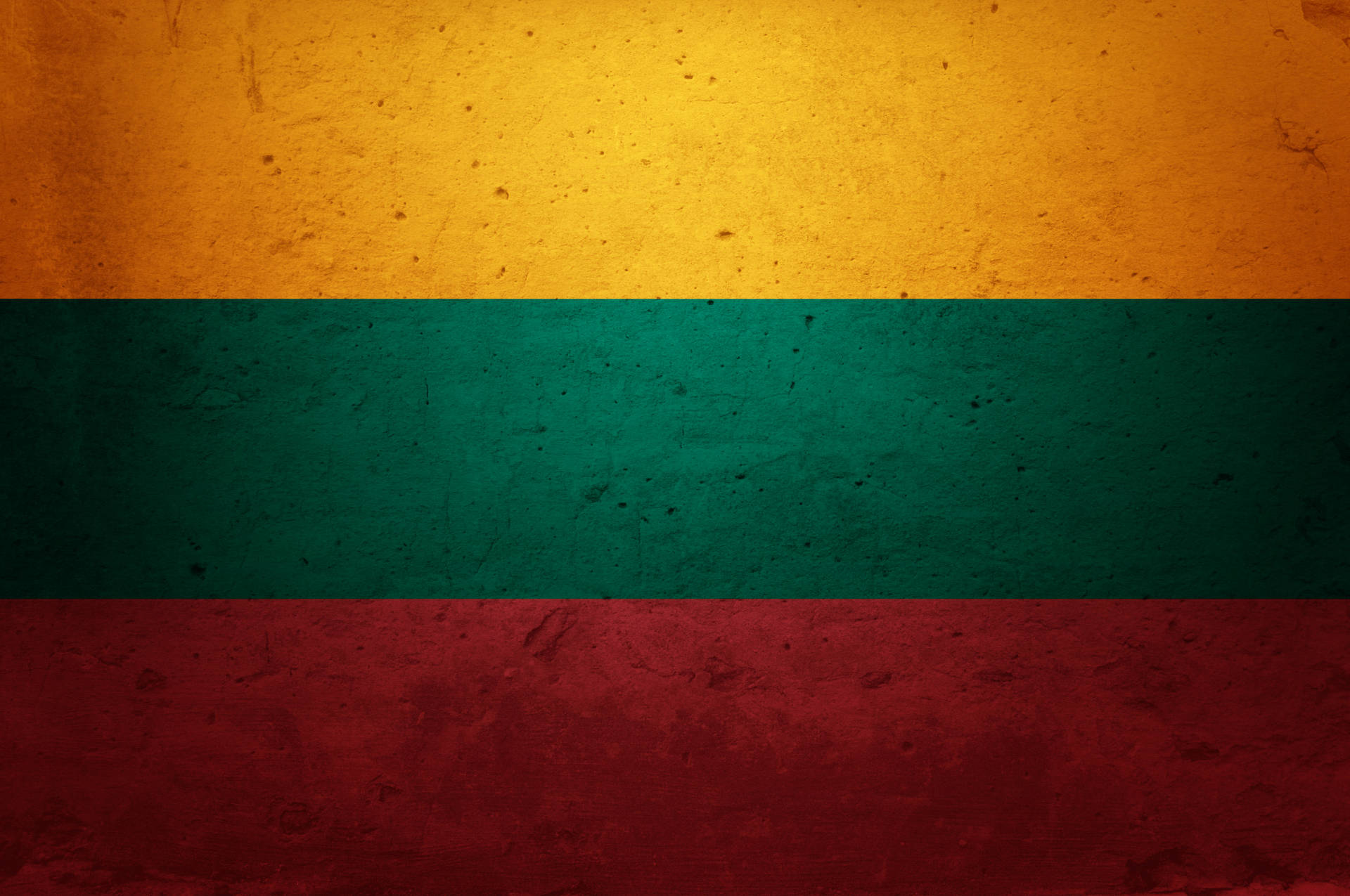 Lithuania Flag On Wall Wallpaper