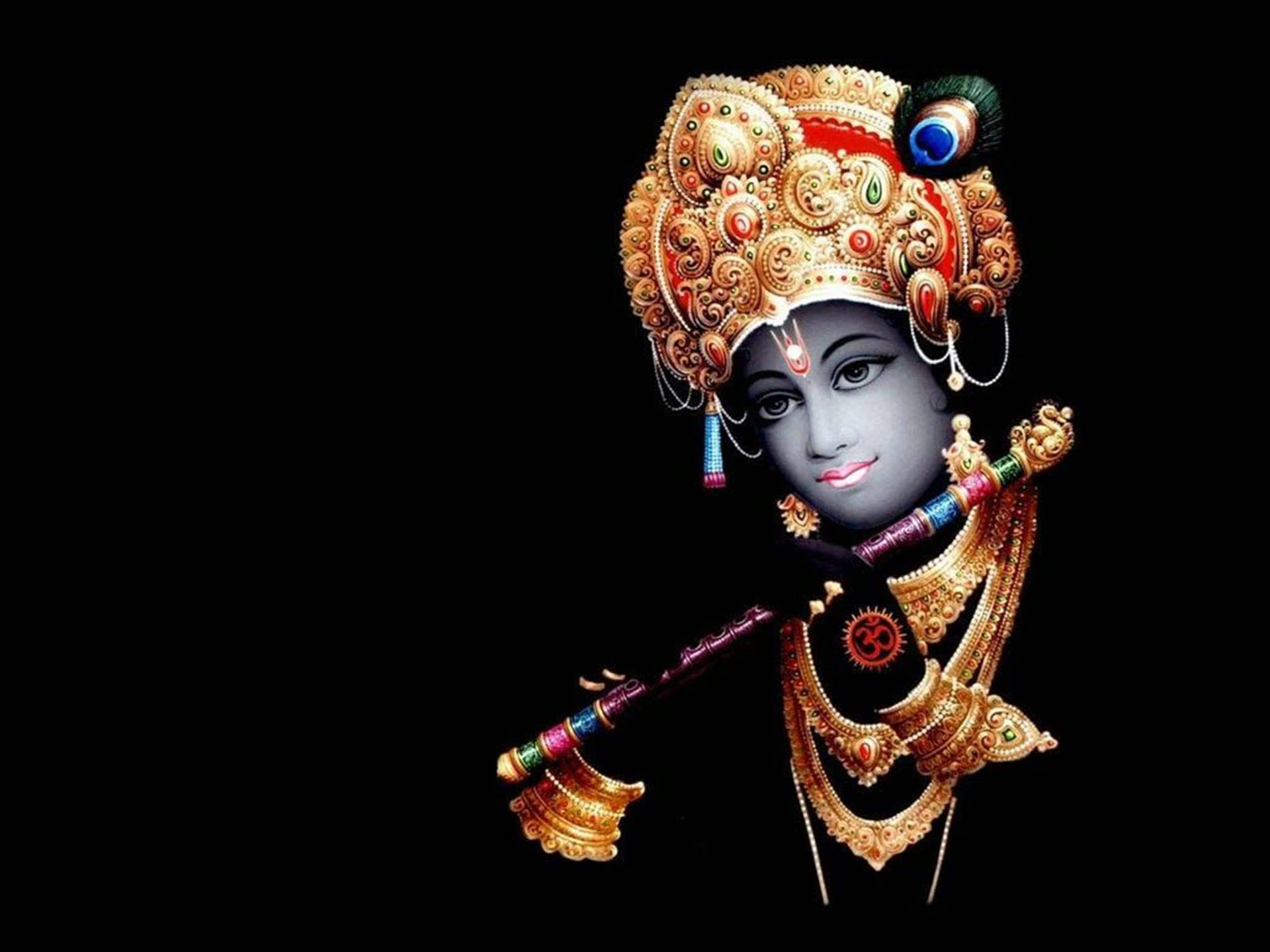 Lord Krishna, Supreme God in Divine Elegance 4K Wallpaper