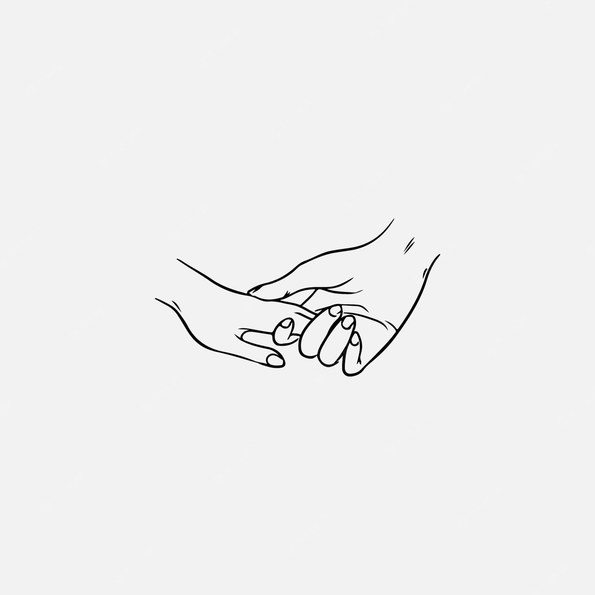 Love Black And White Hand Holding Wallpaper