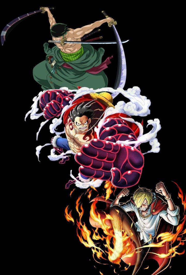 Luffy Zoro Sanji Ultimate Power Art Mobile Wallpaper
