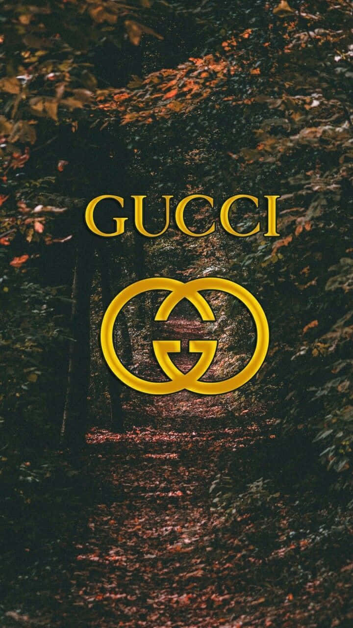 Gucci Logo Wood Luxury Brand Wallpaper