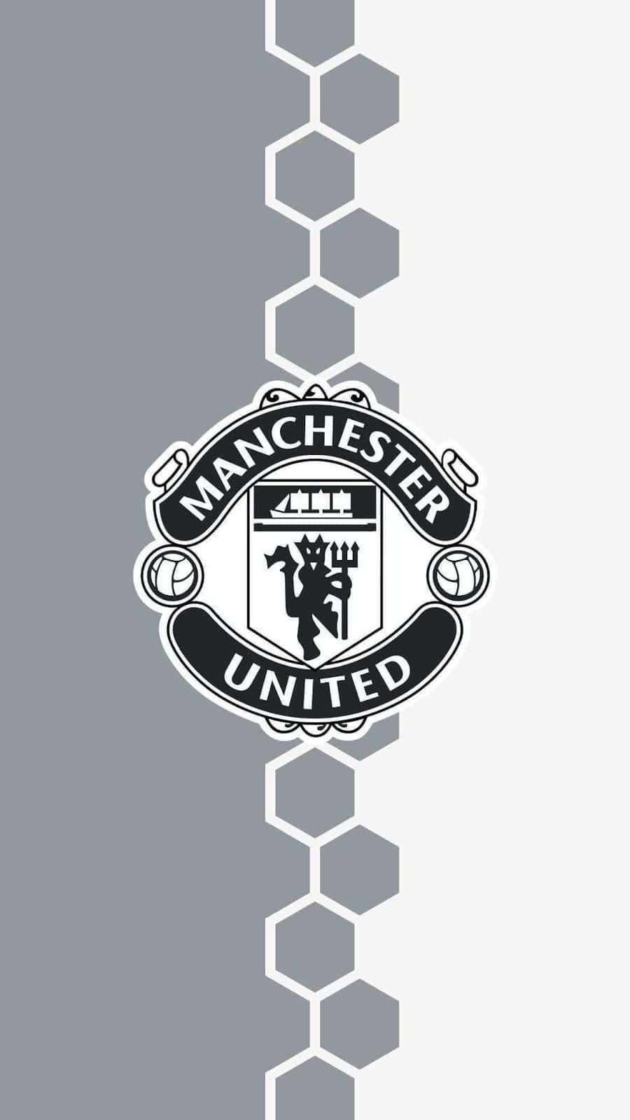 Manchester United IPhone Monochrome Geometric Wallpaper