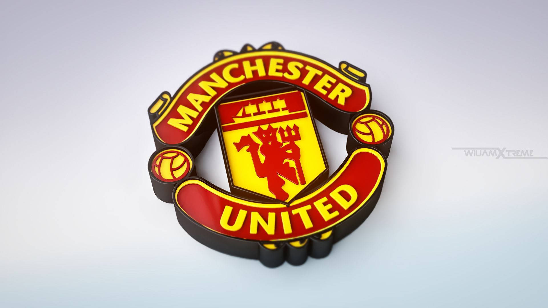 Manchester United Logo In 3d Wallpaper