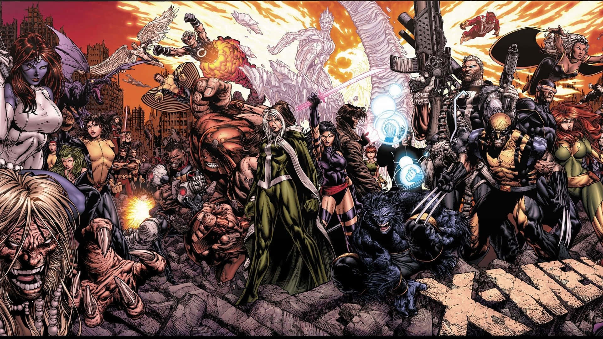 Join Marvel Comic Books for an epic adventure Wallpaper