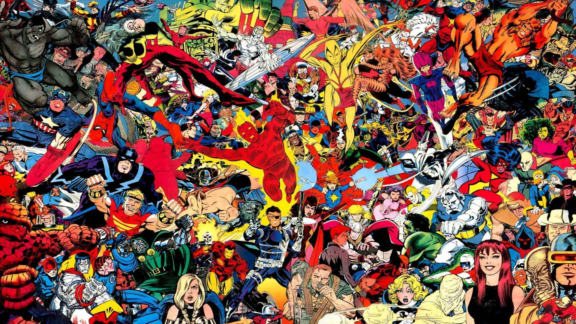 Superheroes And Villains Of Marvel Comics 2560x1440 Wallpaper