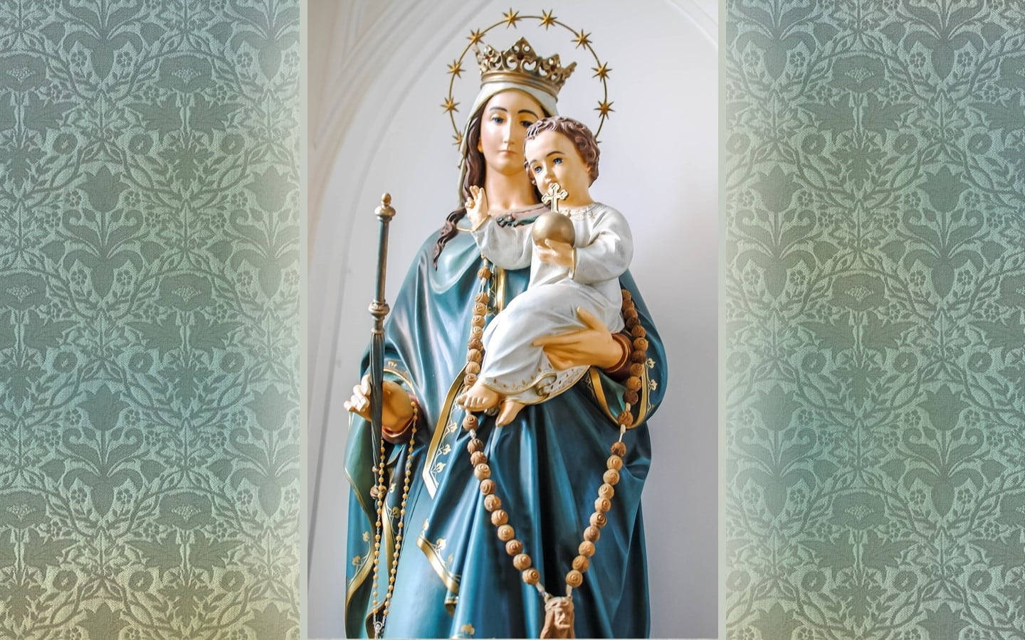 Mary And Jesus Rosary Wallpaper