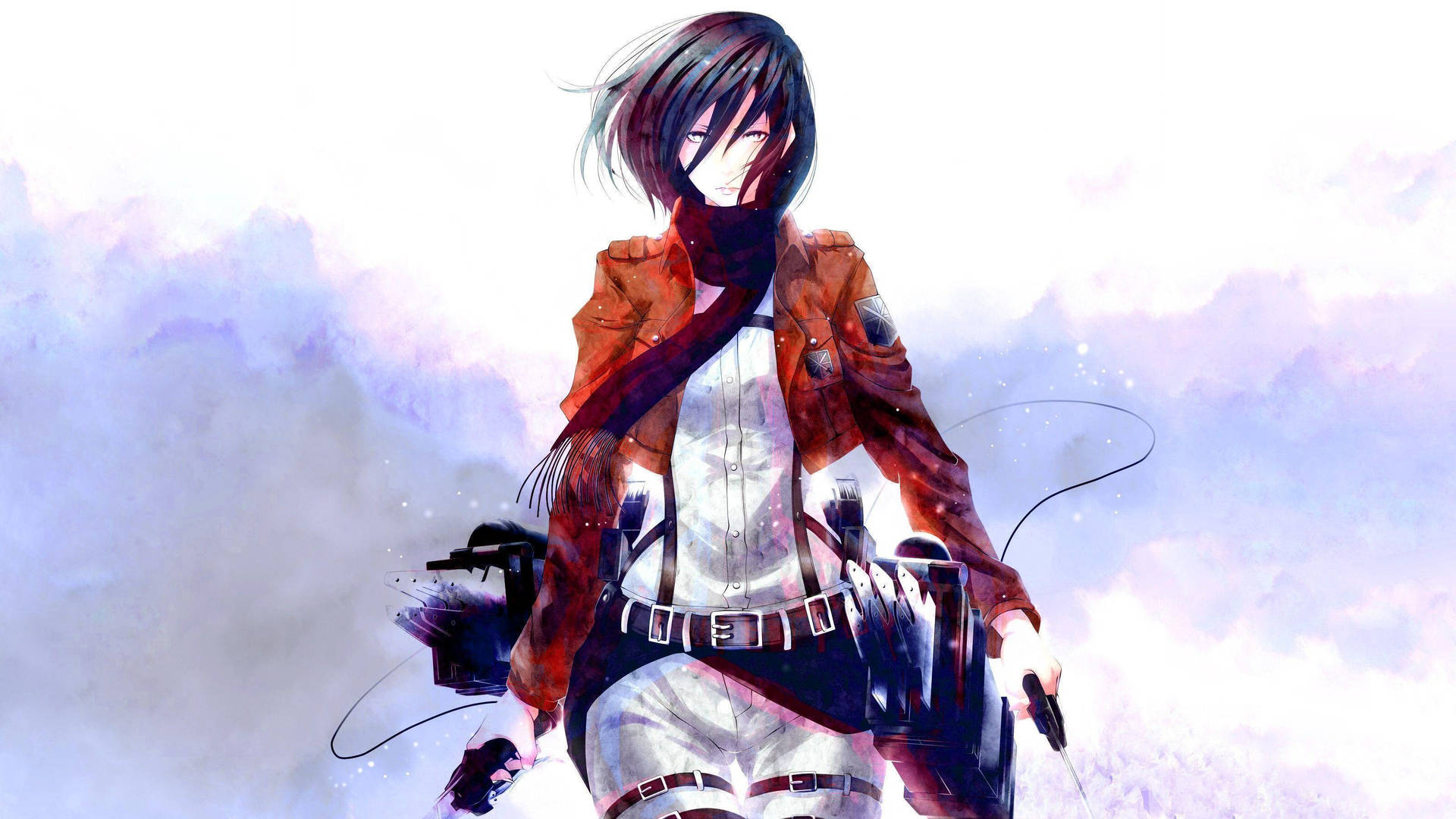 Mikasa Pastel Background Wallpaper