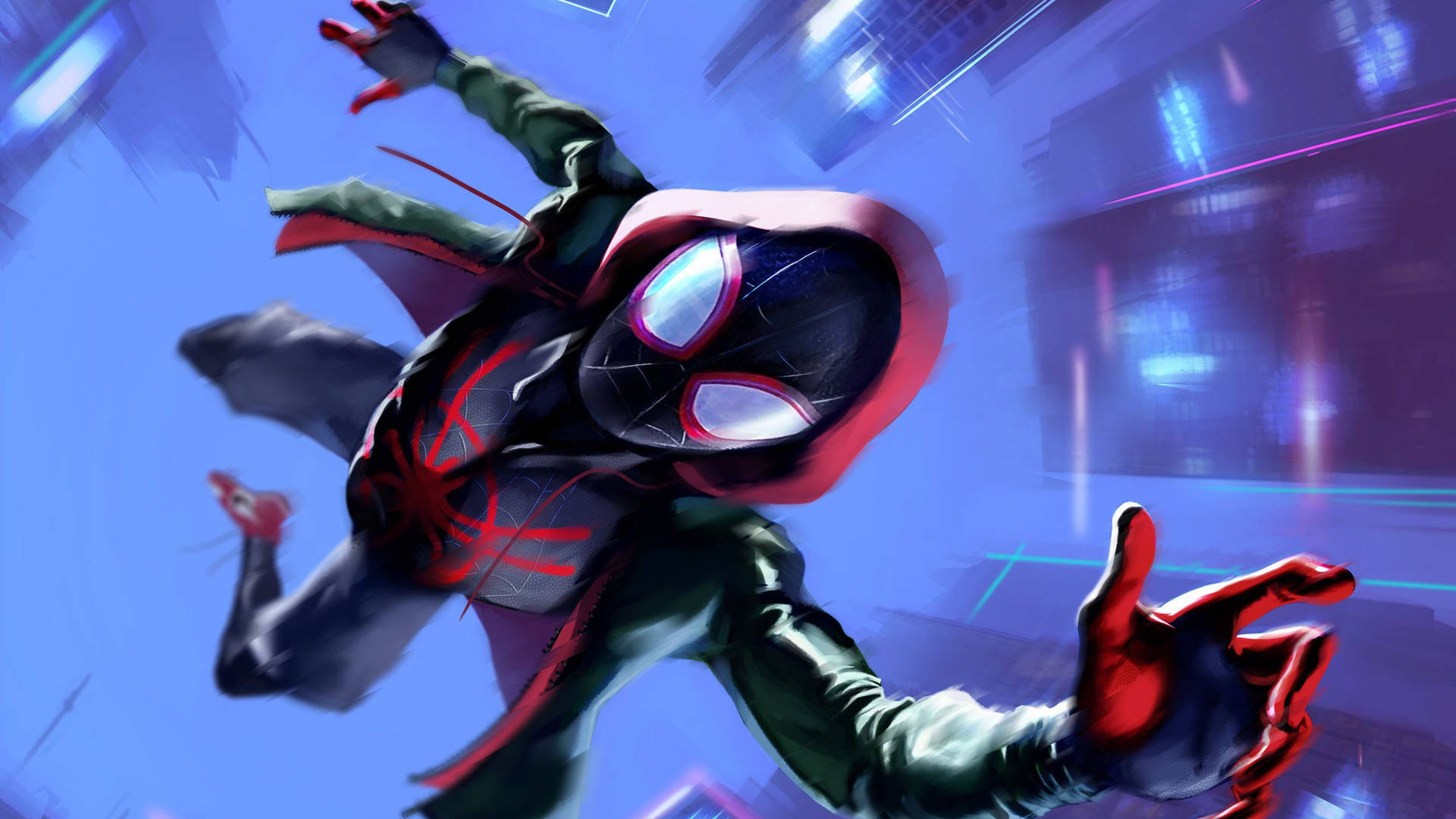 "Miles Morales is the newest Spider-Man on the scene in the movie Spider-Man: Into the Spider-Verse!" Wallpaper