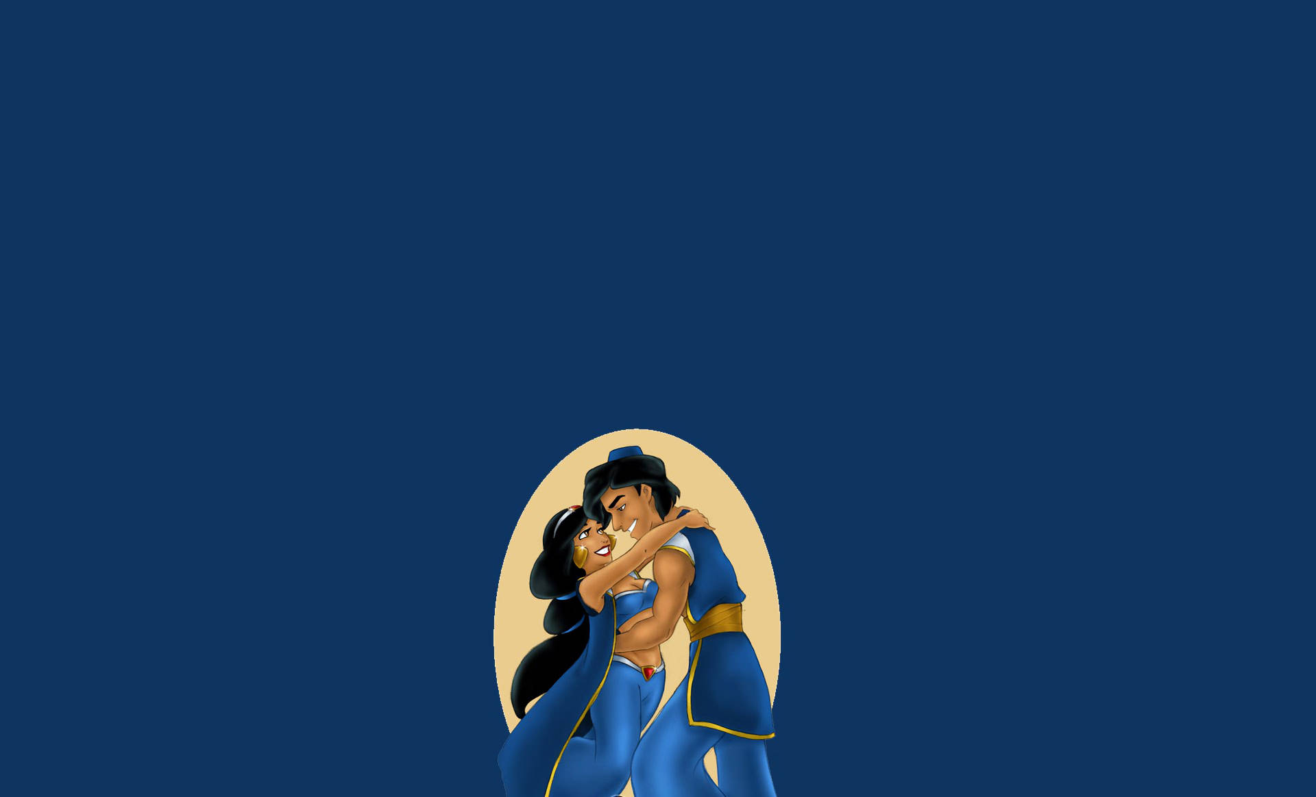 Minimalist Aladdin&Jasmine Wallpaper
