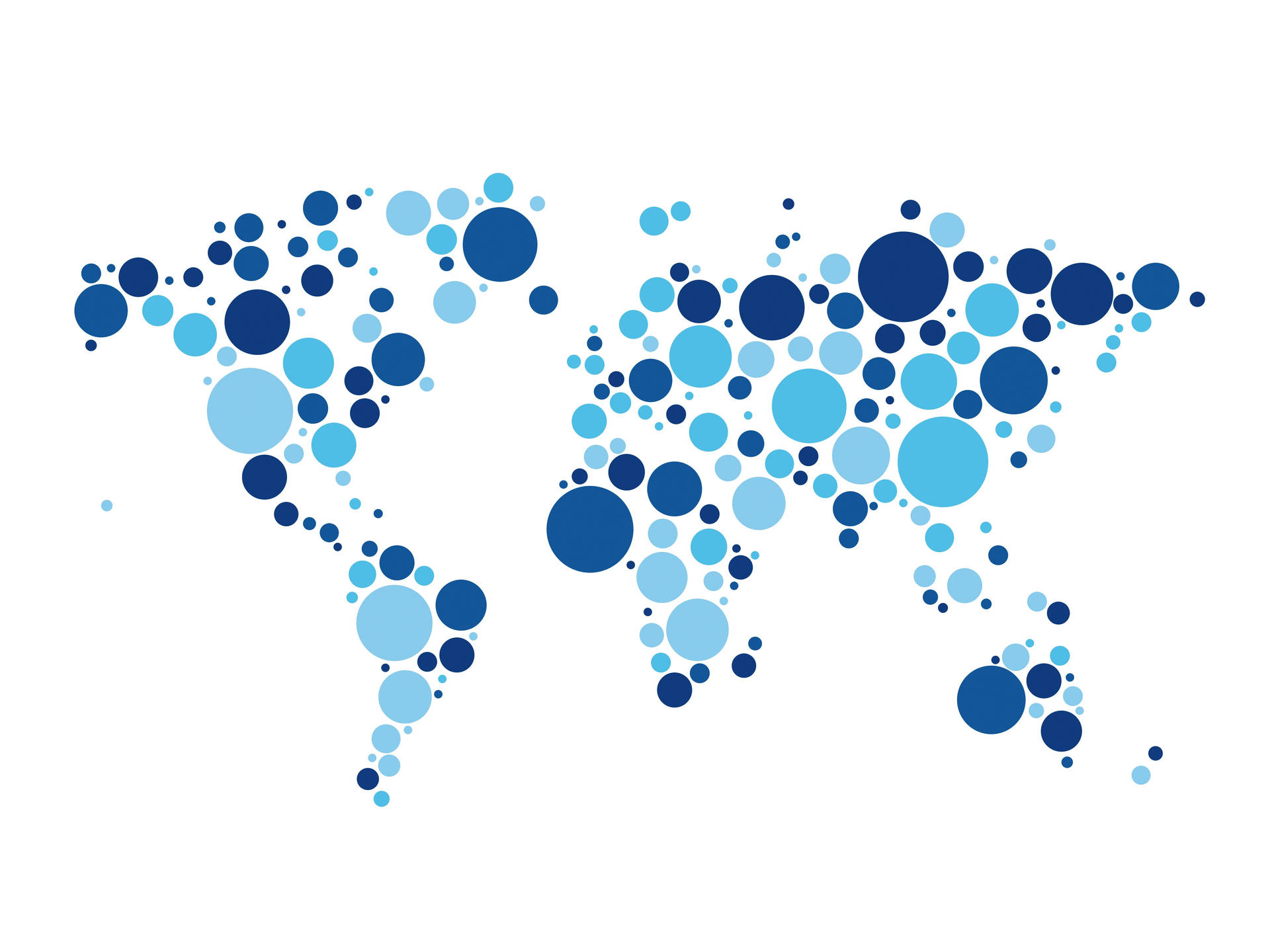 A Minimalist Blue World Map Wallpaper
