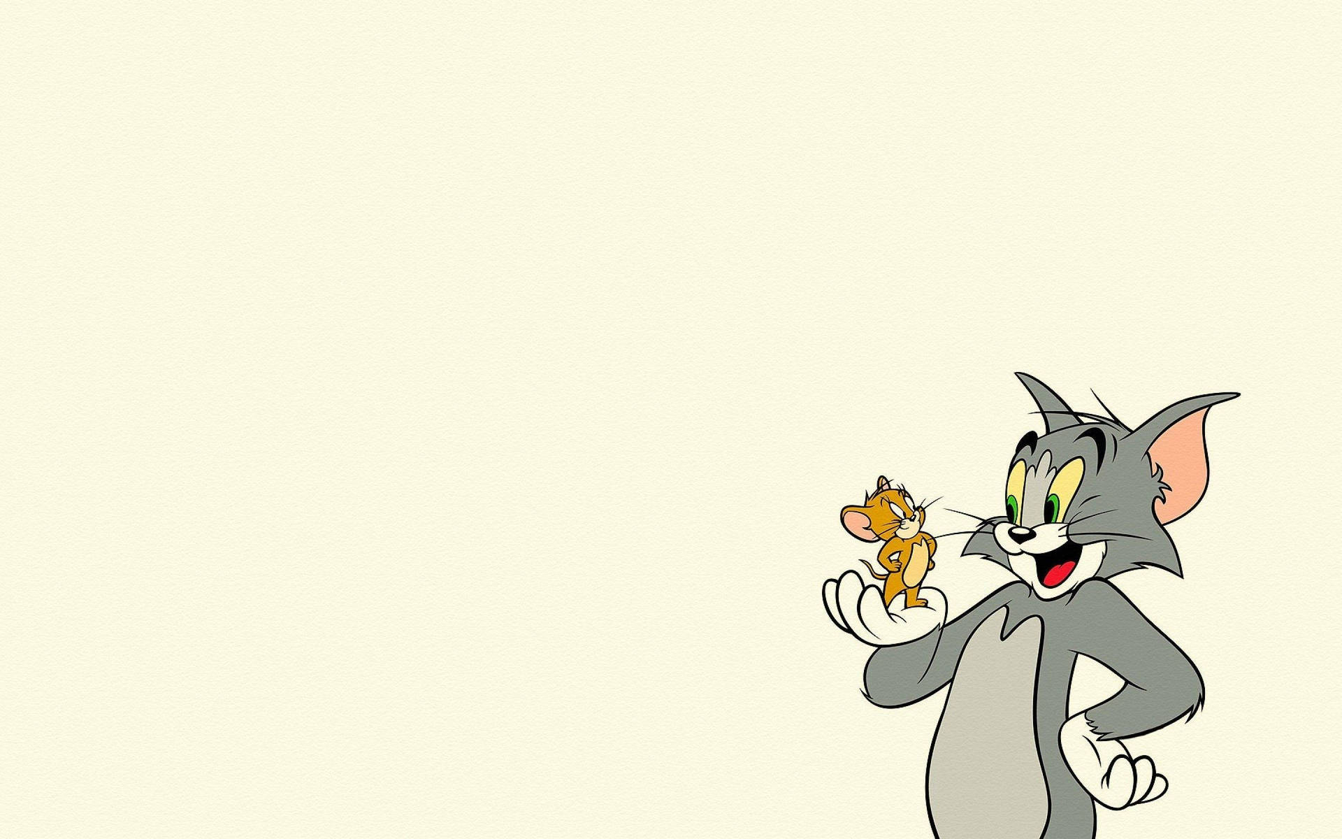 Minimalist Cartoons Tom And Jerry Wallpaper