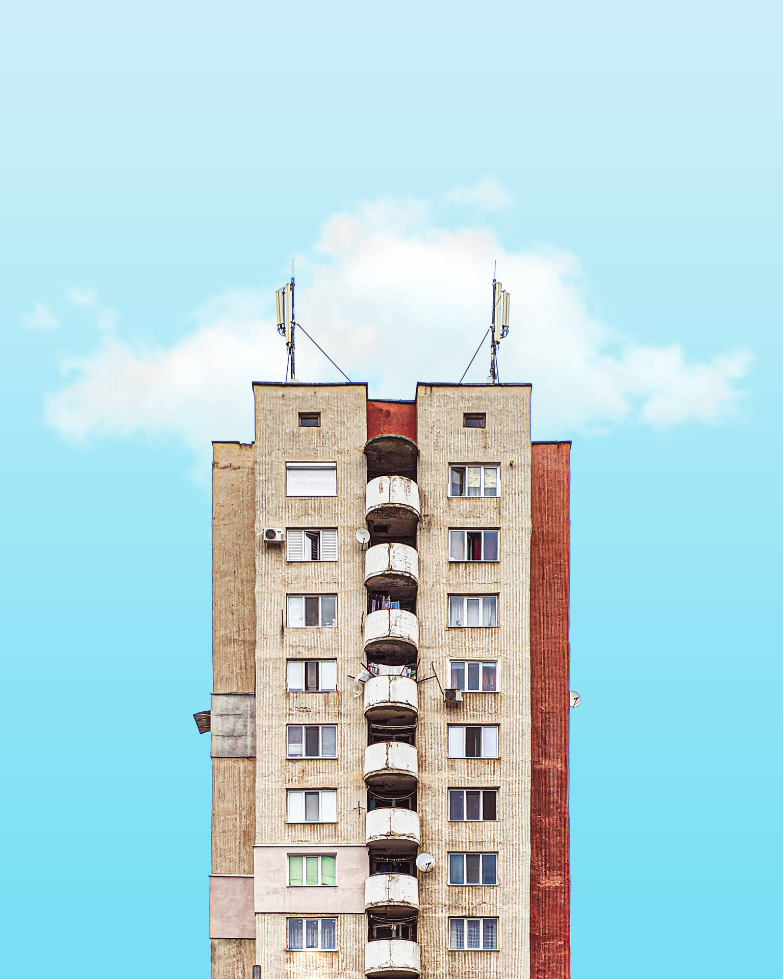 Moldova Chișinău Old Apartment Building Wallpaper