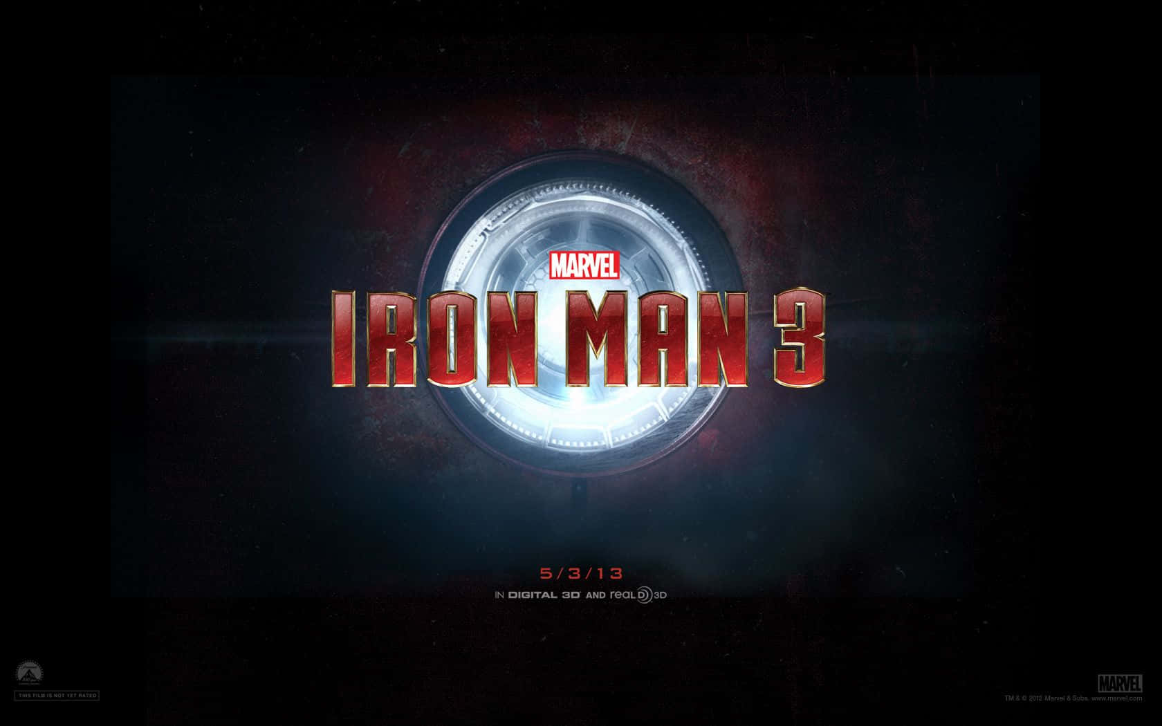 Iron Man 3 Logo With A Dark Background