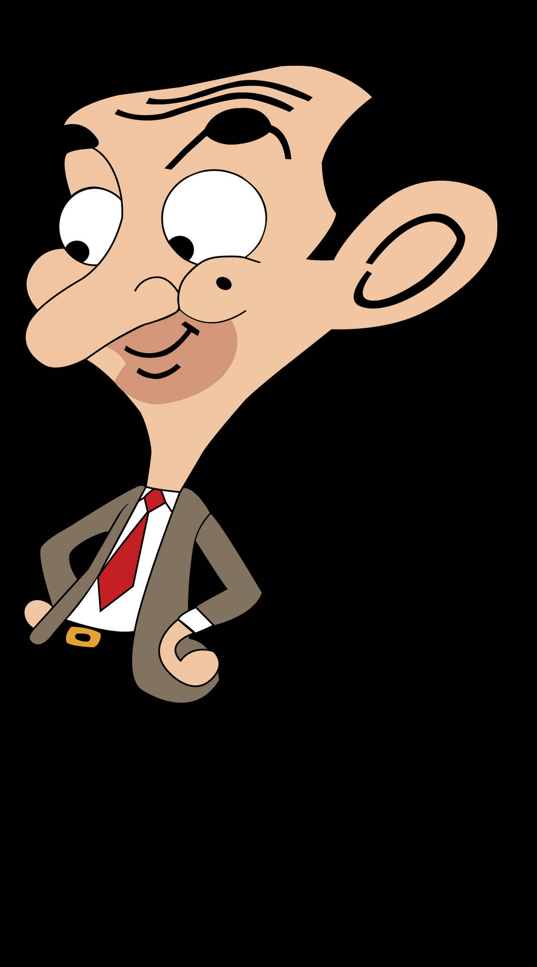 Mr. Bean Cartoon White Background Wallpaper