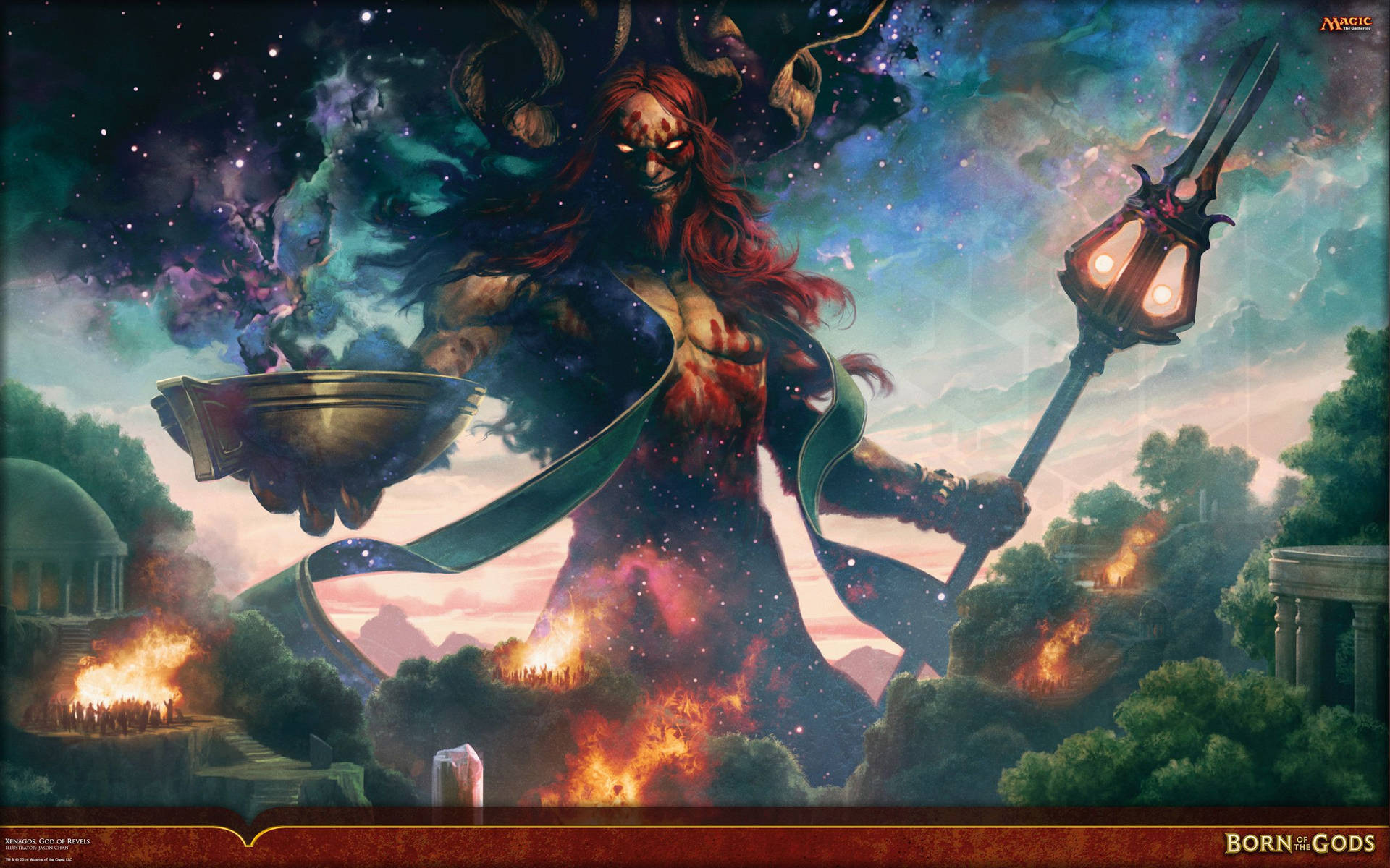 "Embrace the power of darkness with this fearsome demons of Magic: The Gathering!" Wallpaper