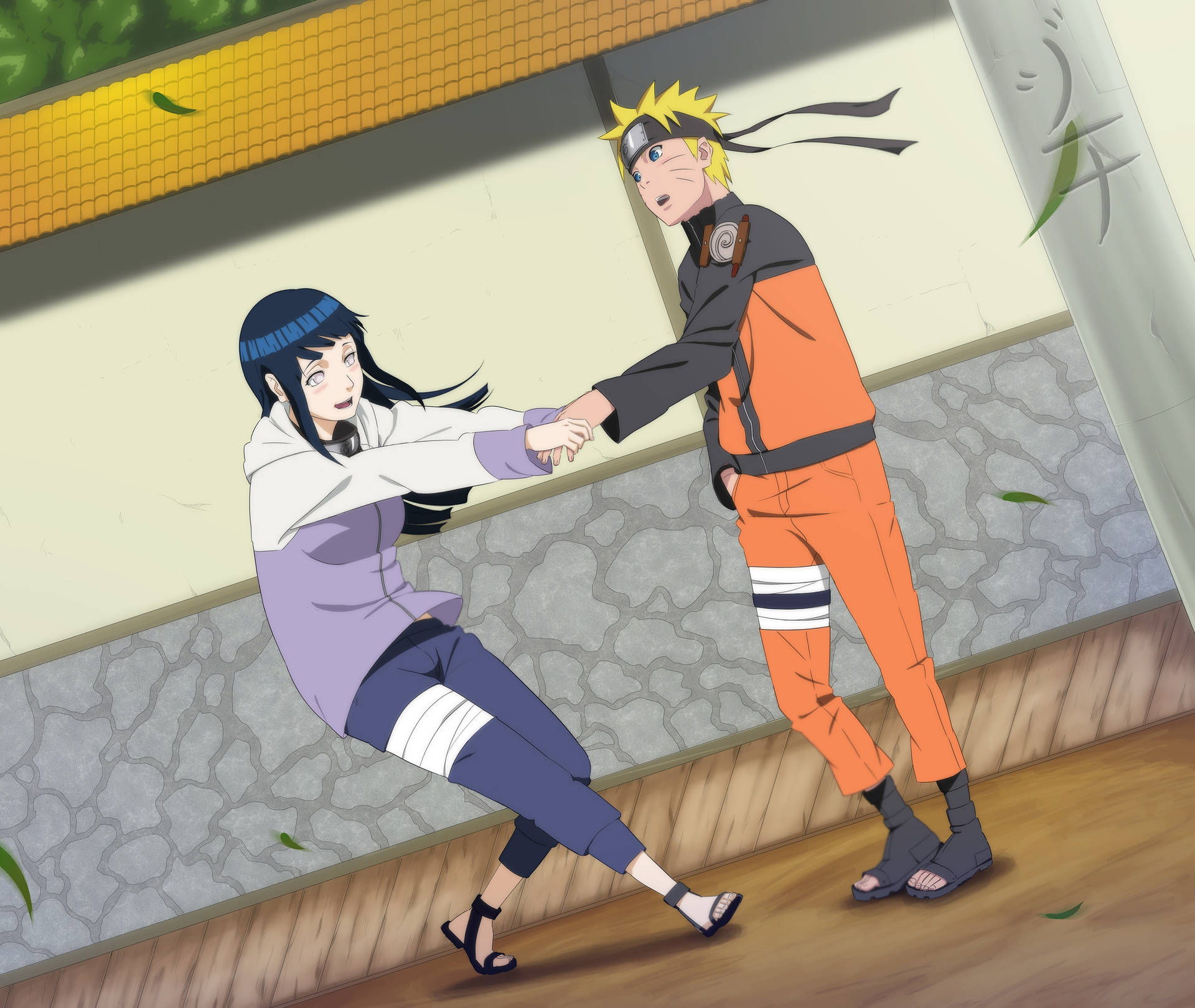 Naruto And Hinata Outdoors Wallpaper