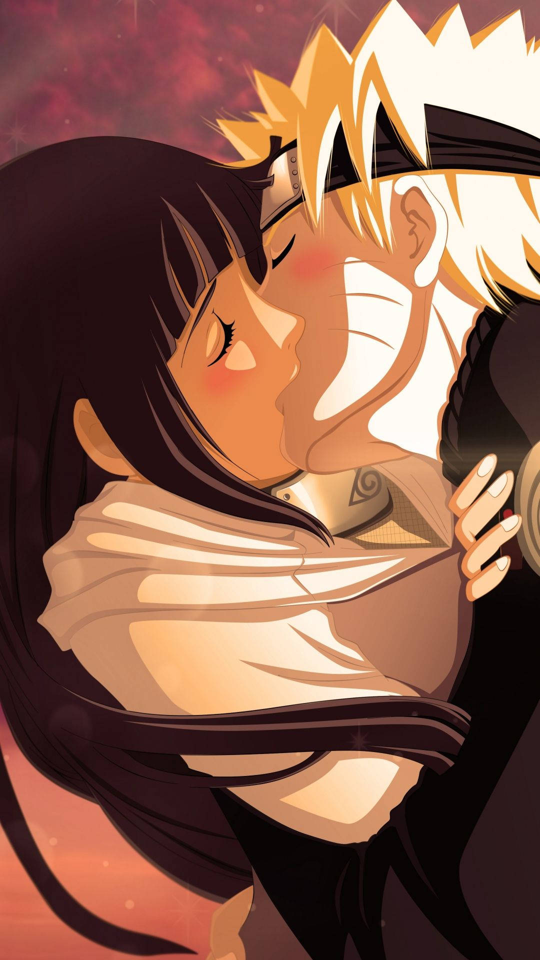 Naruto Shippuden Anime Couple Kiss Wallpaper