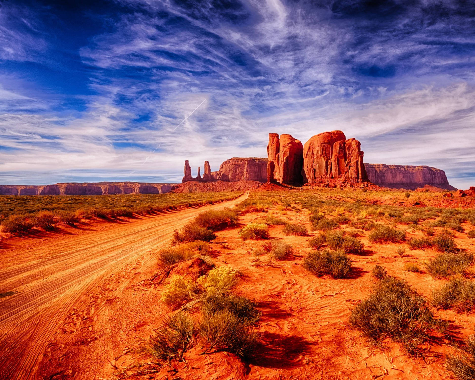 Nature Scene At Monument Valley Wallpaper