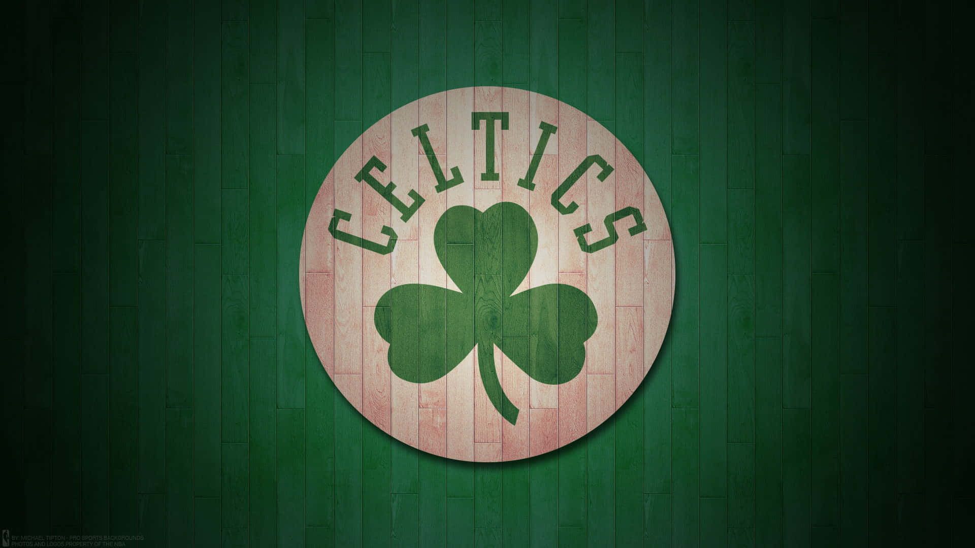 Boston Celtics Logo On A Green Background