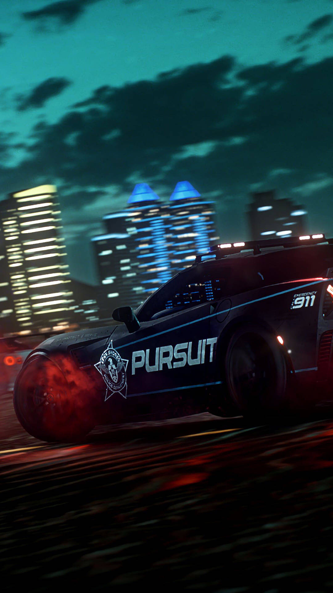 Need For Speed Police Car Pursuit Iphone Wallpaper