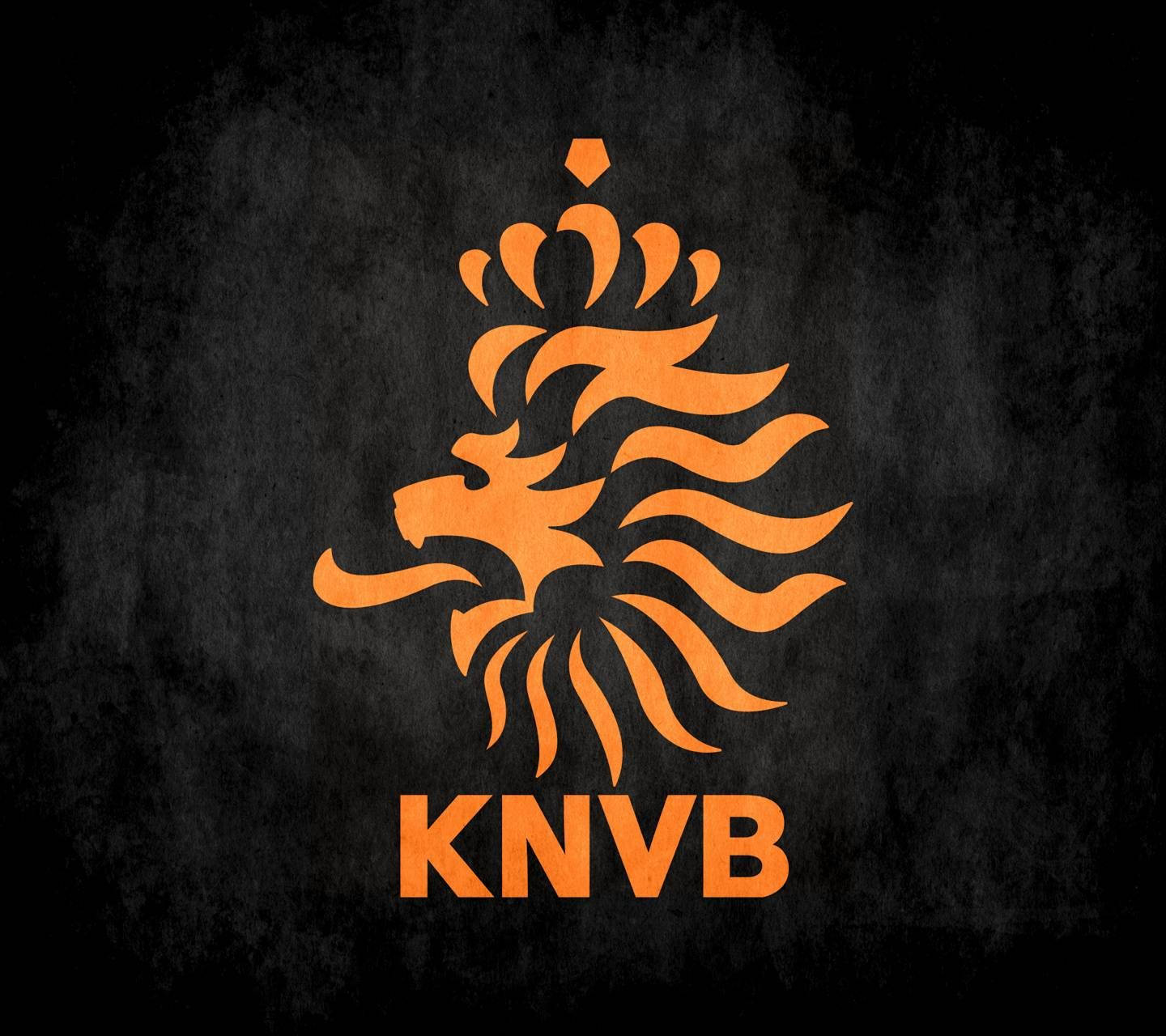 Netherlands National Football Team Symbol On Black Wallpaper