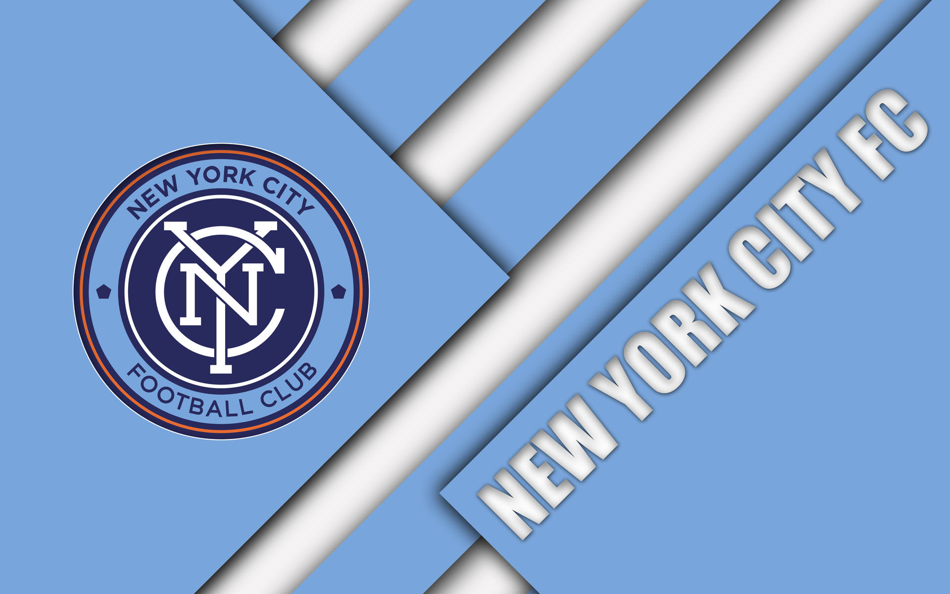 New York Hd Fc Logo Diagonal Square Wallpaper