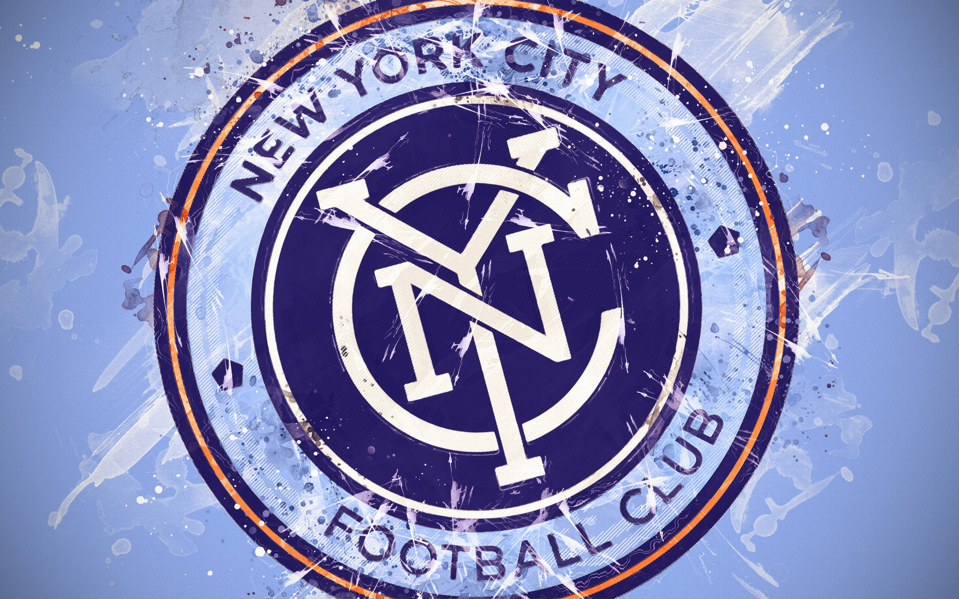 New York Hd FC Logo Periwinkle Background Wallpaper