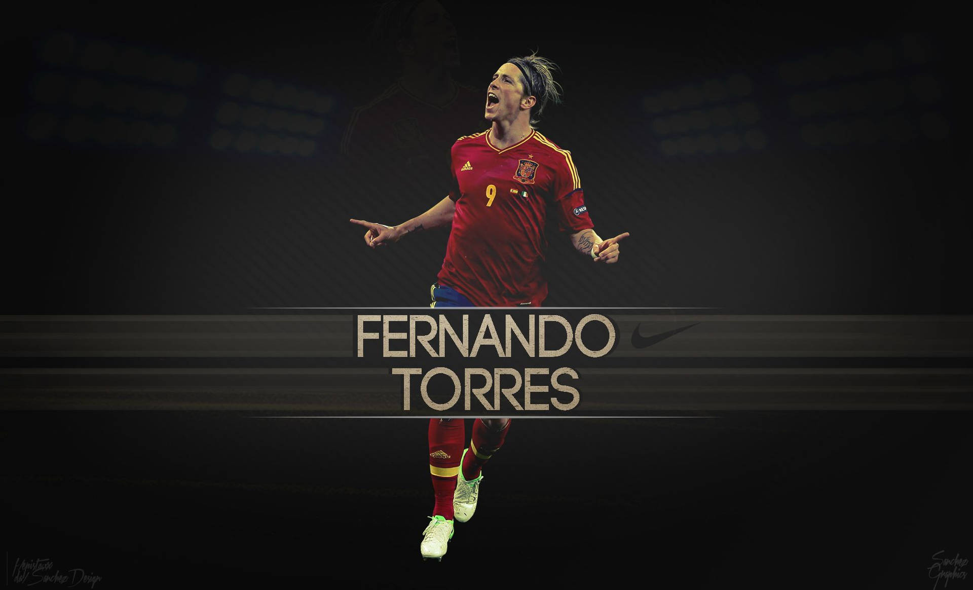 Nike Poster Of Fernando Torres Wallpaper