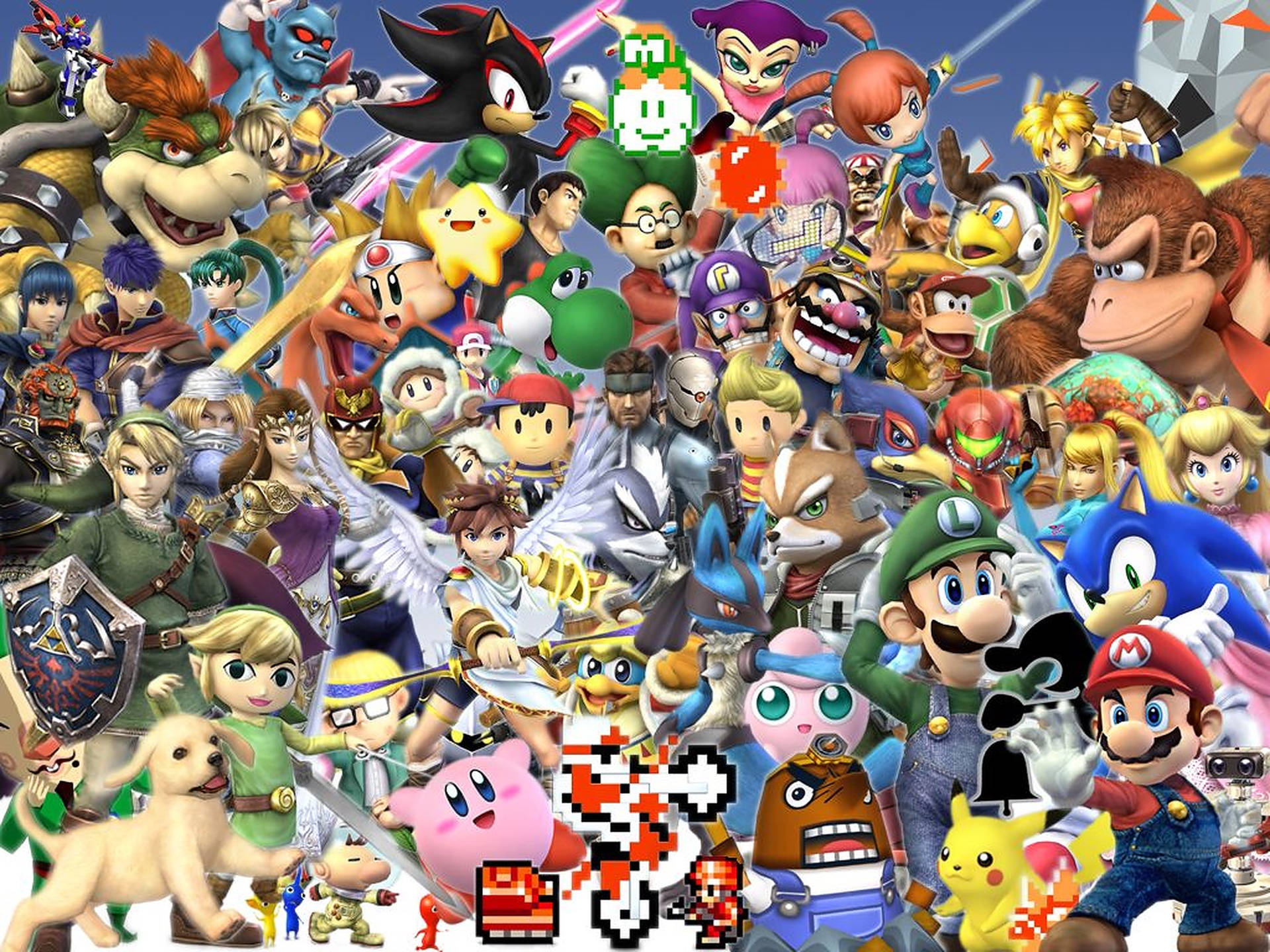 Nintendo Characters Aesthetic Collage Wallpaper
