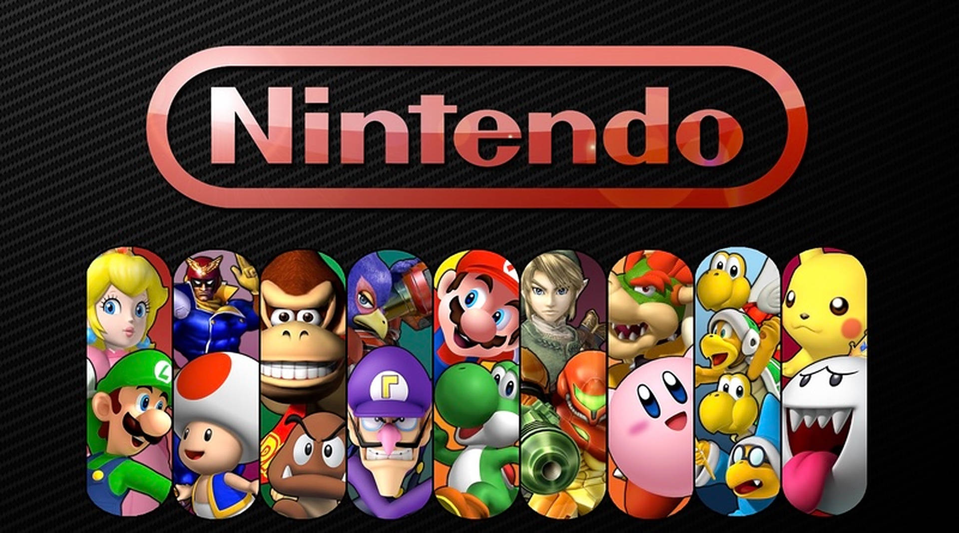 Nintendo Characters Logo Wallpaper
