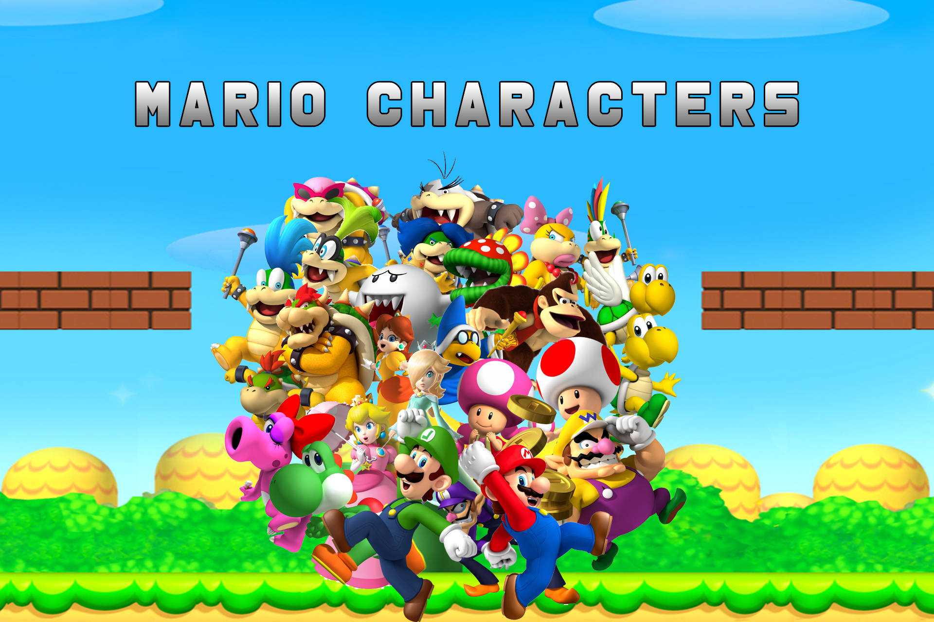 Nintendo Super Mario Characters Wallpaper