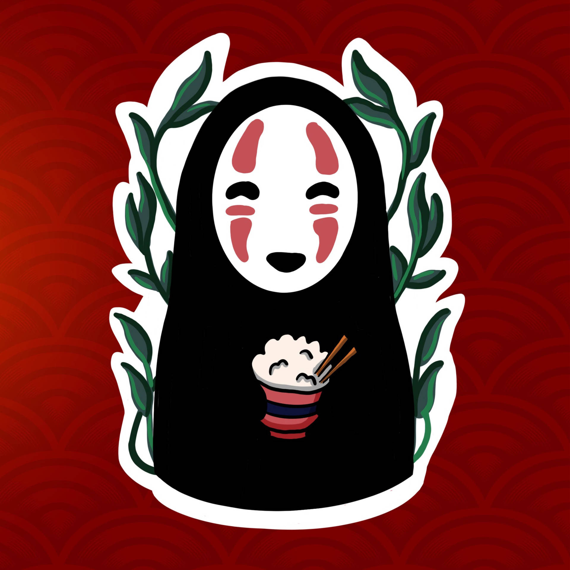 No-Face With Rice Wallpaper