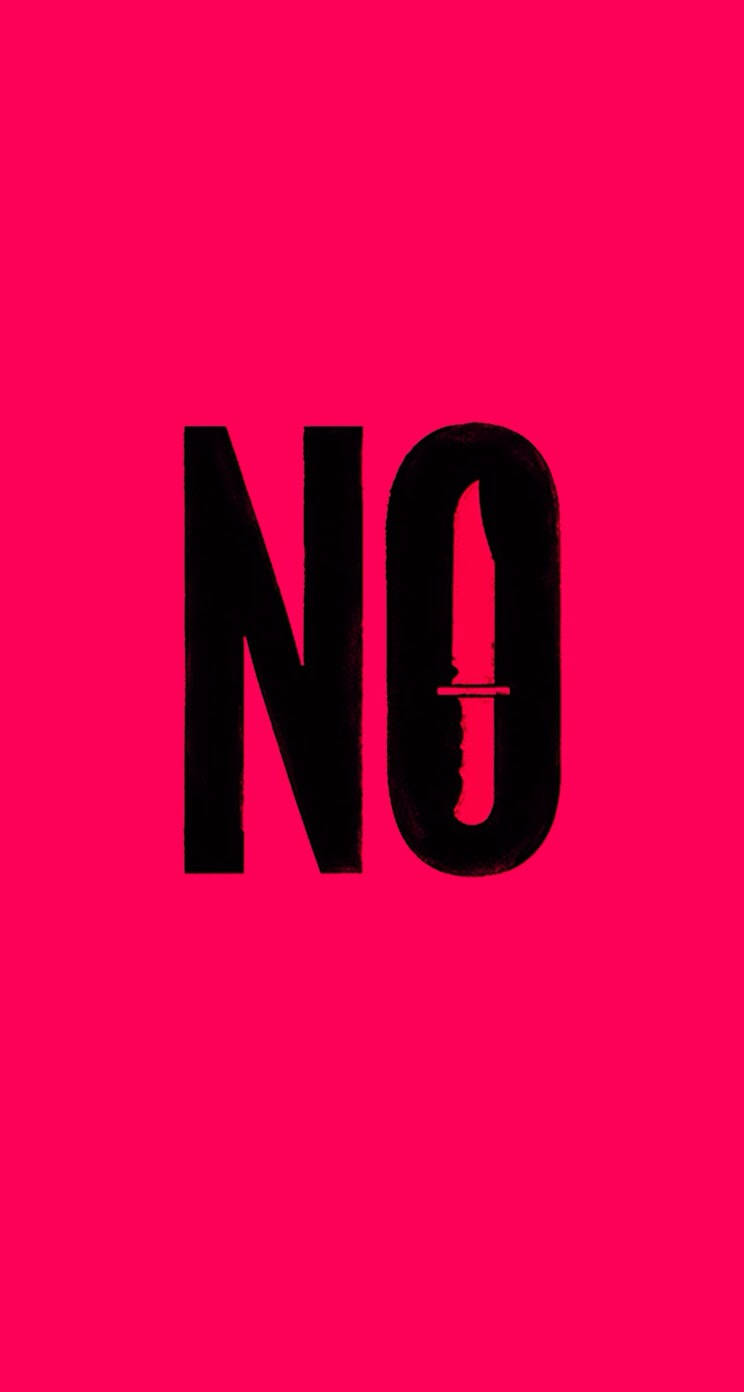 Bold "No" Lettering on a Red Background Wallpaper