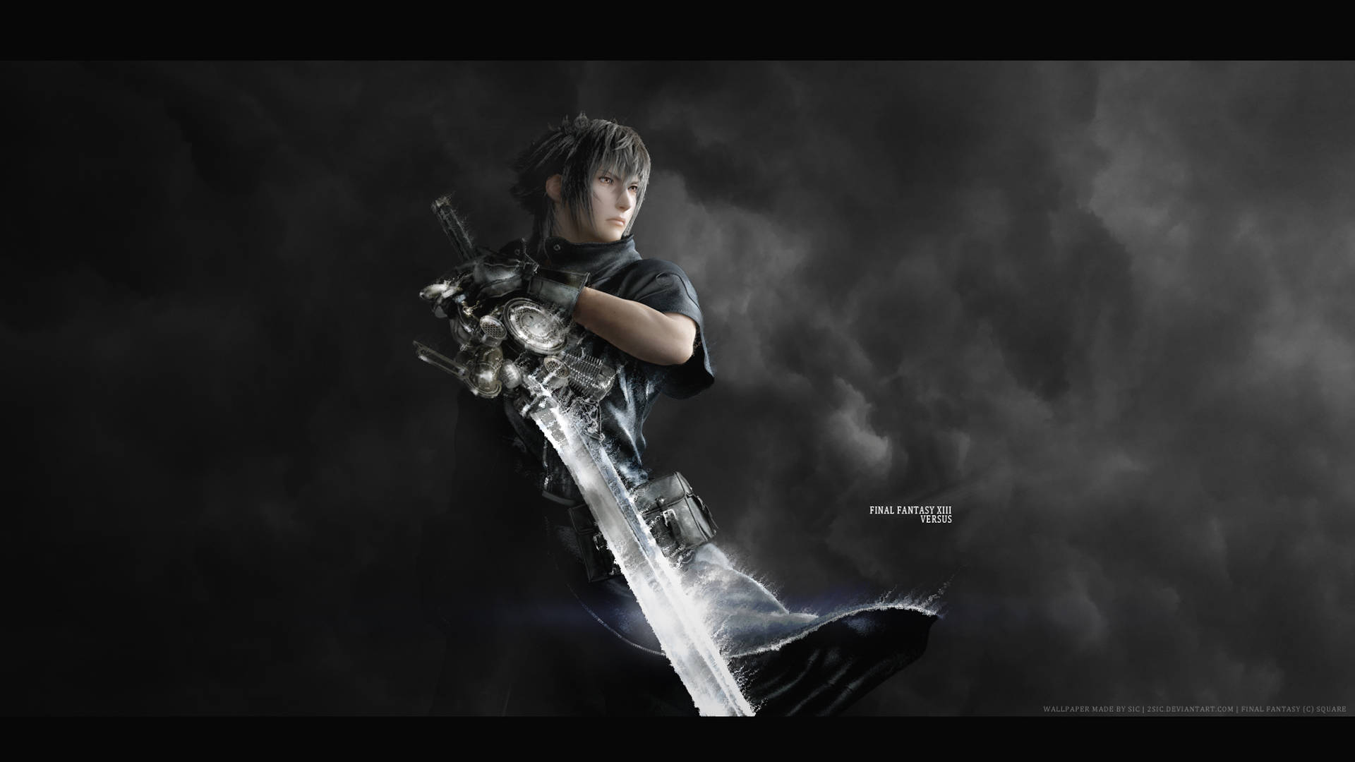 "Noctis Lucis Caelum Wielding the Engine Blade in Final Fantasy XV" Wallpaper