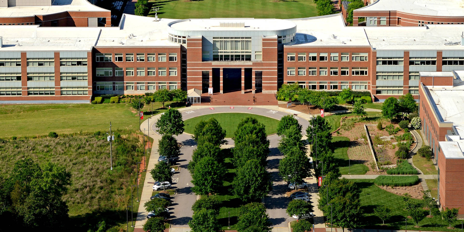 Aerial View of North Carolina State University's Centennial Campus Wallpaper