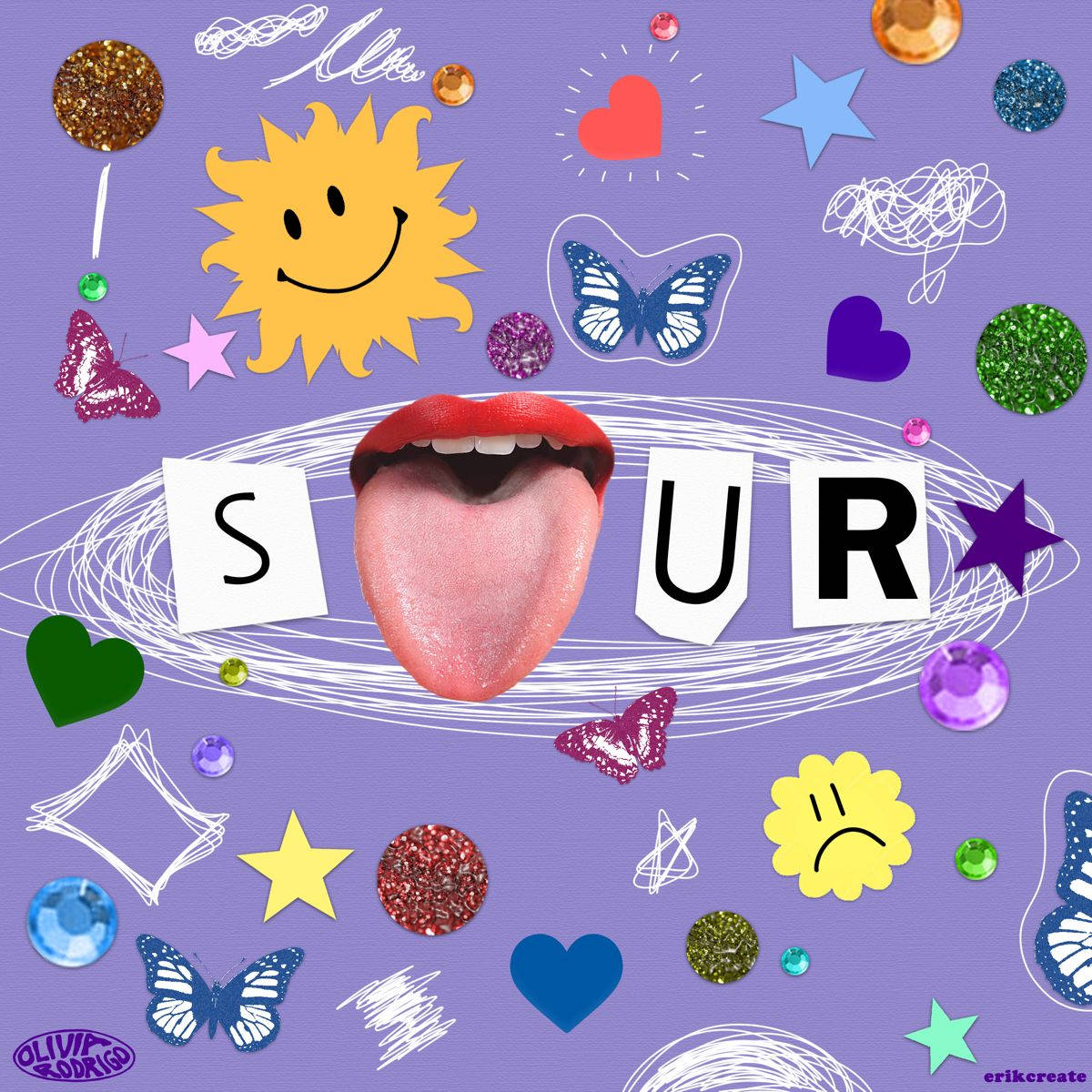 Olivia Rodrigo's Sour Album Cover Wallpaper