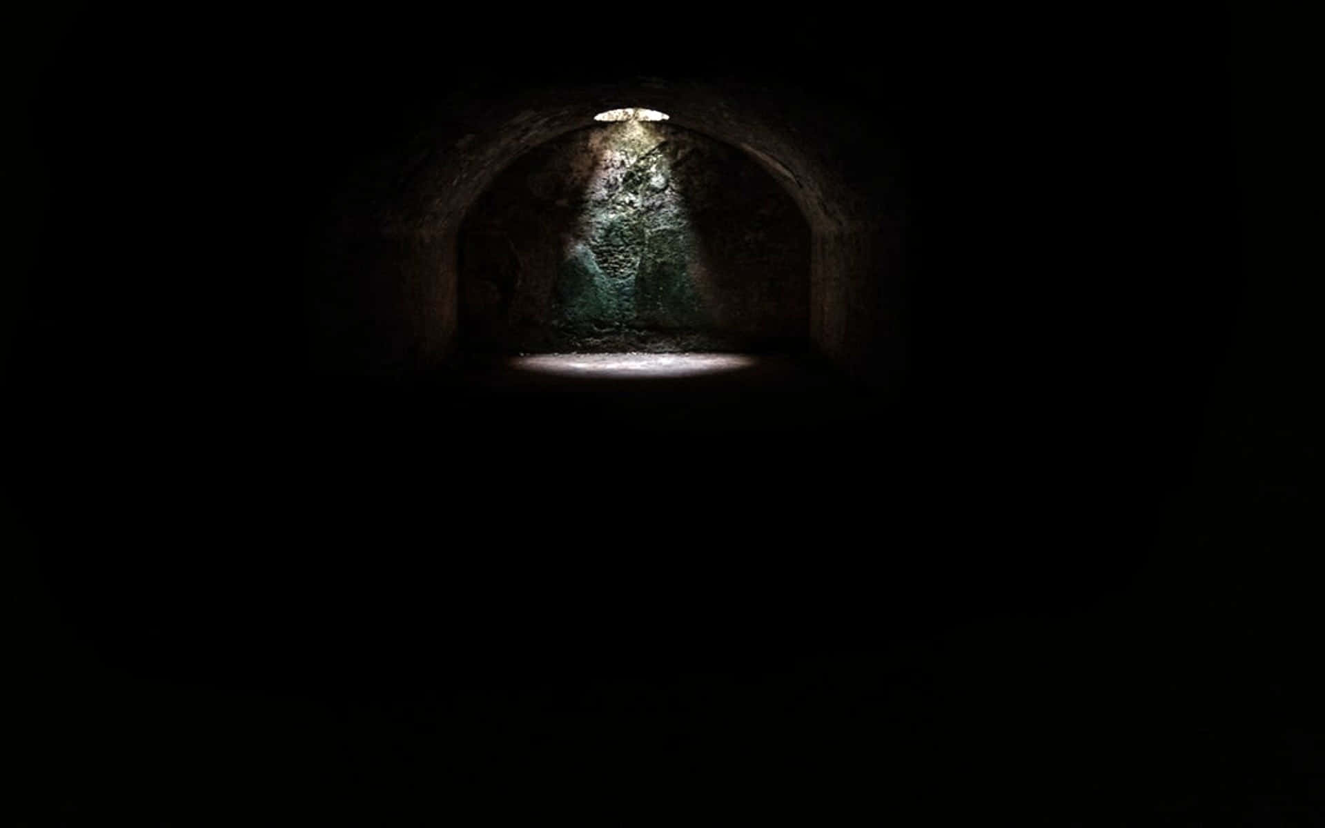 Ominous Light In A Cave Wallpaper